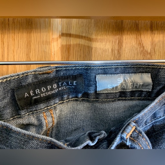 Aeropostale Slim Straight Leg Jeans - Men’s Size 28X32 - Dark Wash - Picture 5 of 6